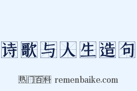 诗歌与人生造句是什么意思的图片